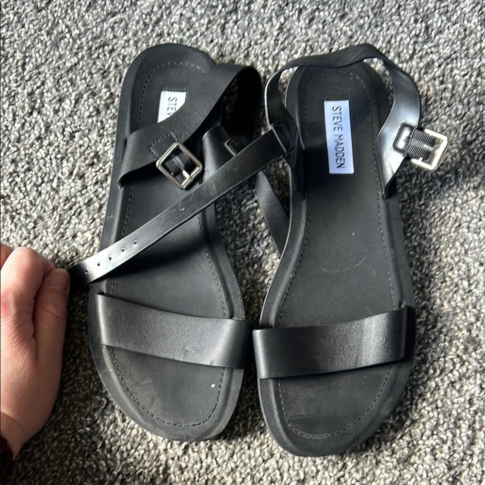 Steve Madden Black Sandals